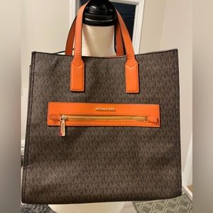 Michael Kors Brown and Orange Tote